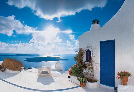 Marcos para cuadros laminas enmarcados, Santorini sunset