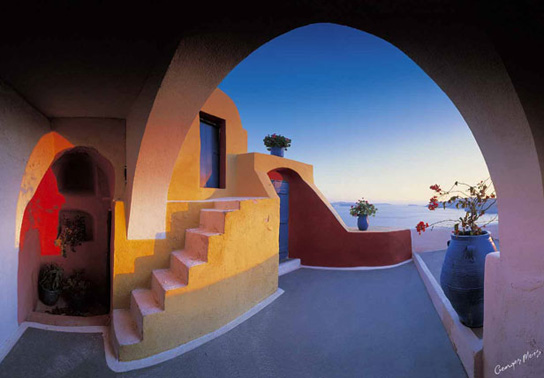 Marcos para cuadros laminas enmarcados, Santorini archway