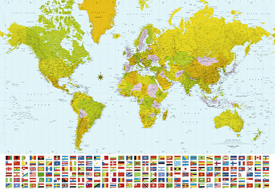 Marcos para cuadros laminas enmarcados, Map of the world