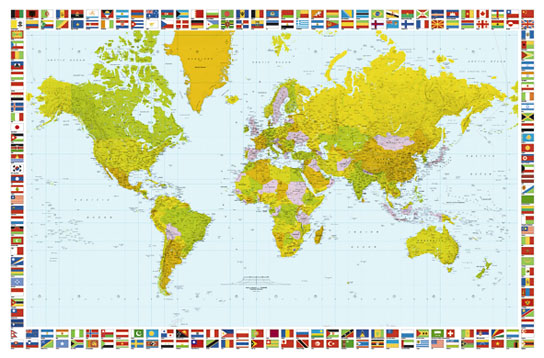 Marcos para cuadros laminas enmarcados, Map of the world