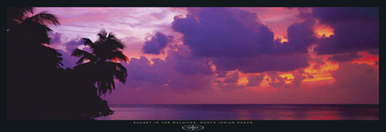 Marcos para cuadros laminas enmarcados, Sunset in the Maldives