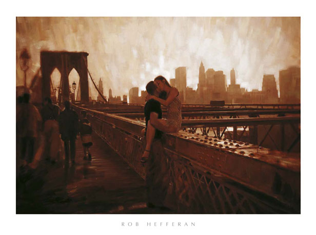 Marcos para cuadros laminas enmarcados, Les Amoureux de Brooklyn Bridge