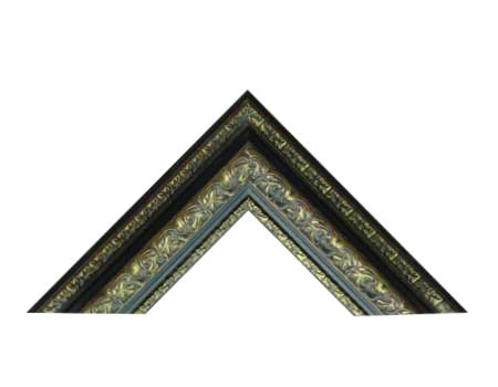 Marcos para cuadros laminas enmarcados, Grabada 90 x 46 mm c/calle policromada oro