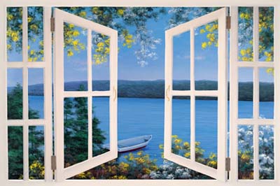 Marcos para cuadros laminas enmarcados, Island time whit window