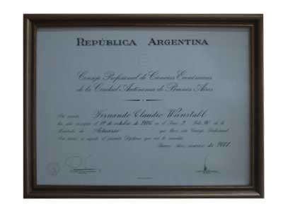 Marcos para cuadros laminas enmarcados, Enmarcado Diploma Artesanal Oro