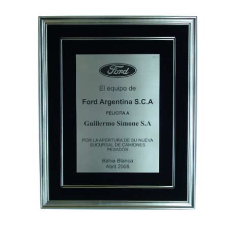 Marcos para cuadros laminas enmarcados, Placa de Ford Argentina