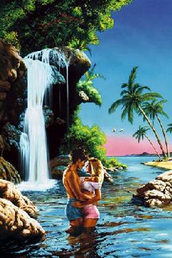 Poster - Water Fall Lovers Marcos y Cuadros