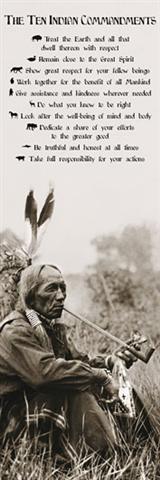 Poster - The ten indian comandaments Enmarcado de laminas