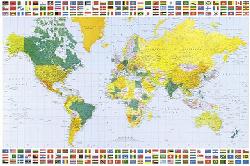 Poster - Map of the world Enmarcado de cuadros