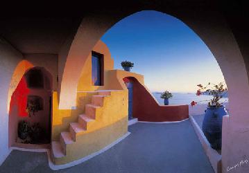 Poster para pared - Santorini archway Marcos y Cuadros