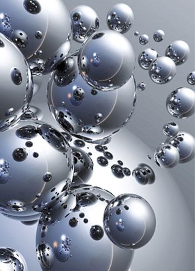 Poster para pared - Silver orbs