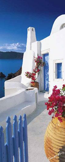 Poster para pared -Santorini terrace