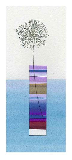 Lamina - Stripy Vase and Dandelion 