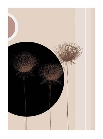 Lamina - Three Dandelions o Black Circle