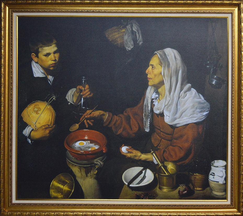 CUADRO VIEJA FRIENDO HUEVOS VELAZQUEZ
