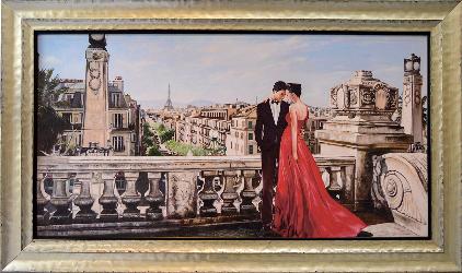 CUADRO ROMANCE EN PARIS PIERRE BENSON SAW Enmarcado de laminas