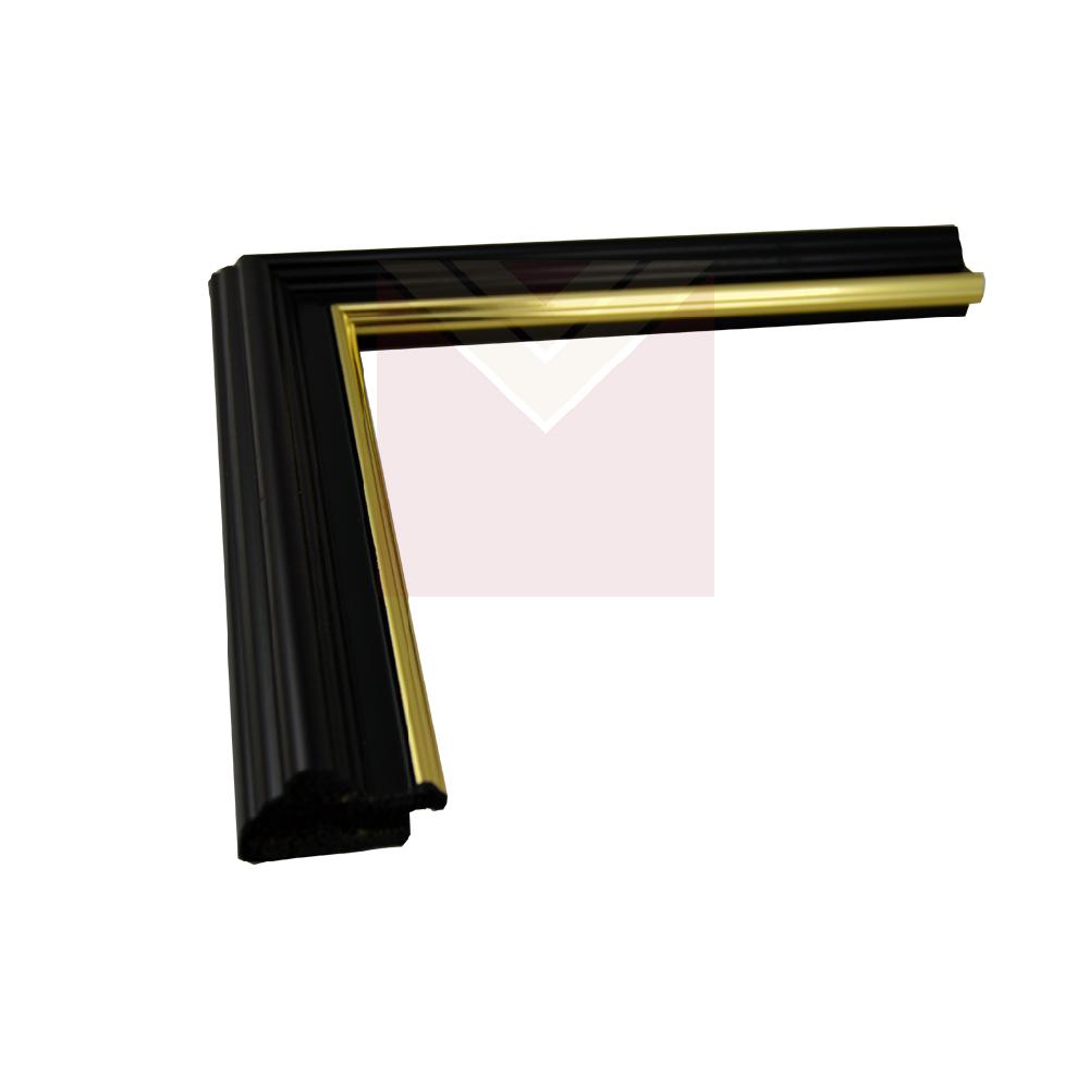italiana  3 cm negra con filete dorado