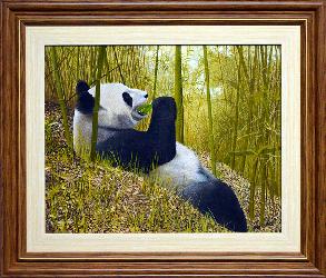 CUADRO PANDA PINTURA ORIGINAL Enmarcado de cuadros