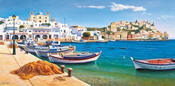 Lamina - Porticciolo mediterraneo  Enmarcado de laminas