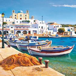 Lamina - Porticciolo mediterraneo  Enmarcado de laminas