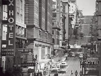 Lamina - Powell Street in San Francisco, 1953 Marcos y Cuadros