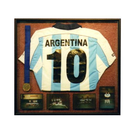 Enmarcado camiseta voley, medalla y fotos