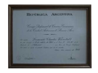 Enmarcado de Diploma Artesanal Oro Enmarcado de laminas