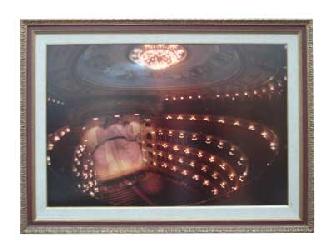 Enmarcado de lamina del Teatro Colon con luz de Neon Enmarcado de cuadros