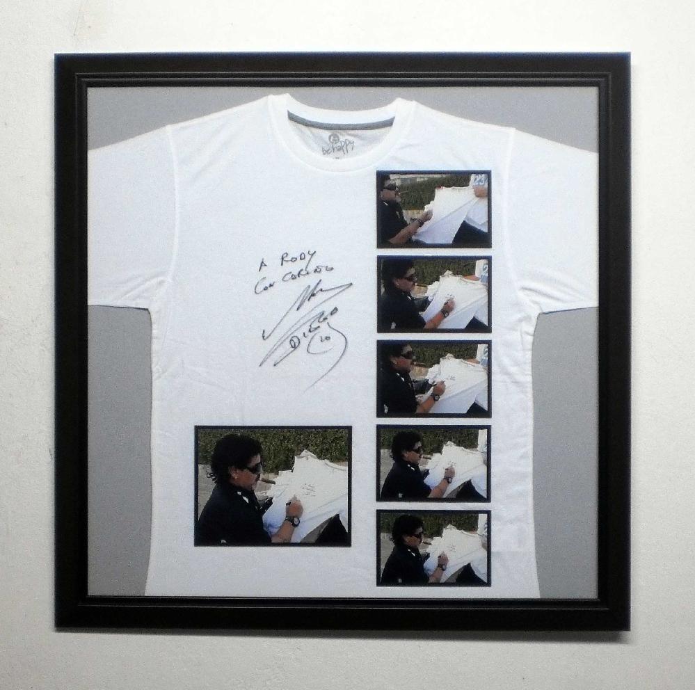 Enmarcado de remera El Diego
