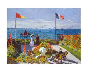 Claude Monet, La Terraza de Sainte-Adresse Marcos y Cuadros