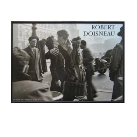 Enmarcado de lamina de Robert Doisneau - El Beso