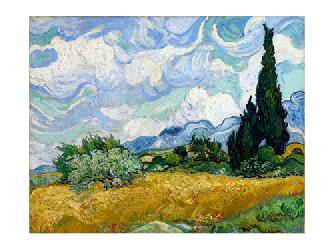 Vincent Van Gogh Campo de Trigo con Cipreses Marcos y Cuadros