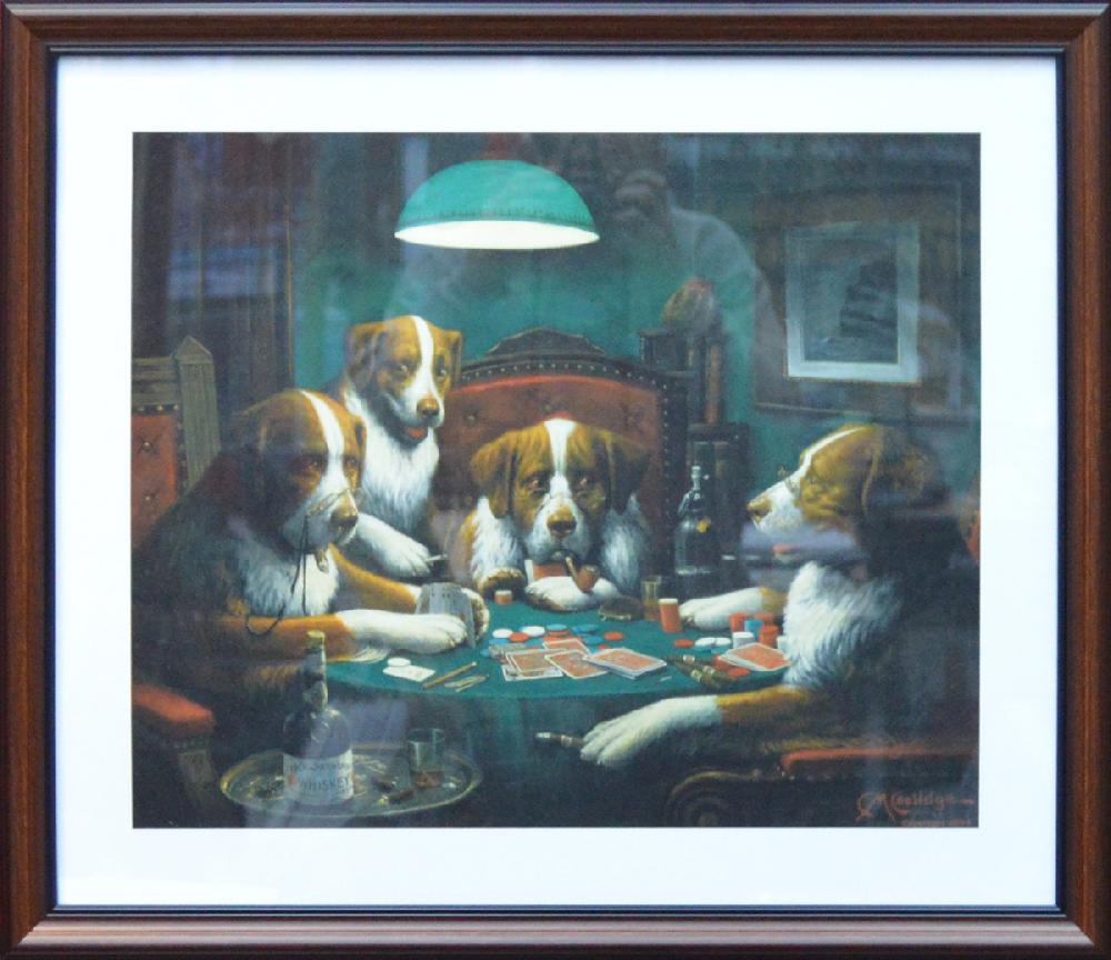 CUADRO PERROS JUGANDO POKER