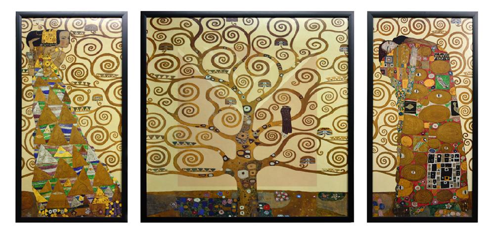 Cuadro El Arbol de la Vida Klimt Triptico