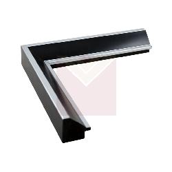 triangulo 4 cm plata y negro Enmarcado de cuadros
