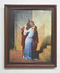 Cuadro El Beso Hayez Batea 5 Cedro Enmarcado de laminas