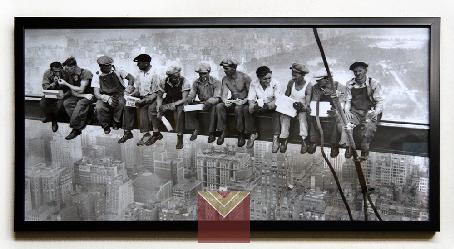 Cuadro Foto Almuerzo sobre un rascacielos New York Enmarcado de laminas