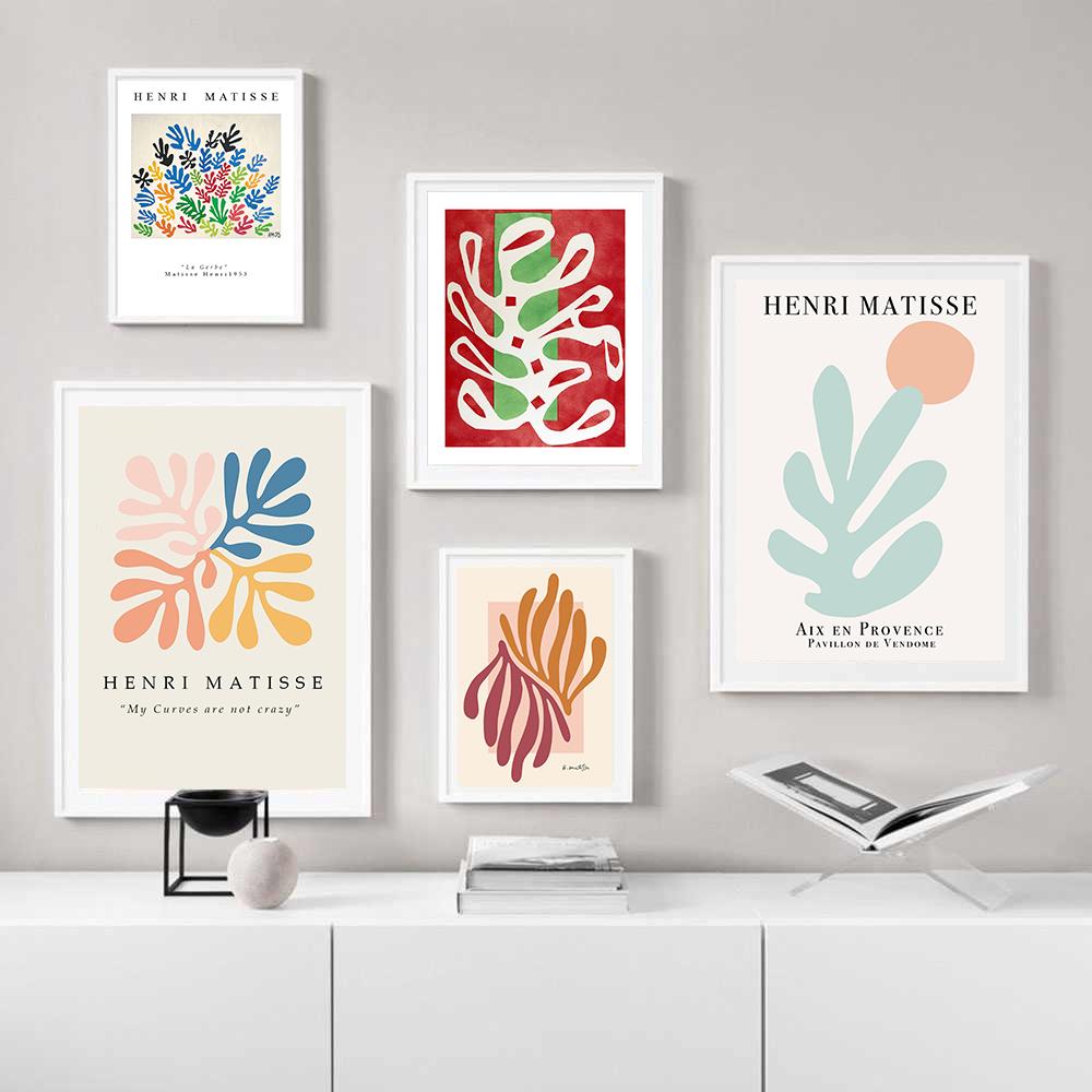 set 5 cuadros matisse henri