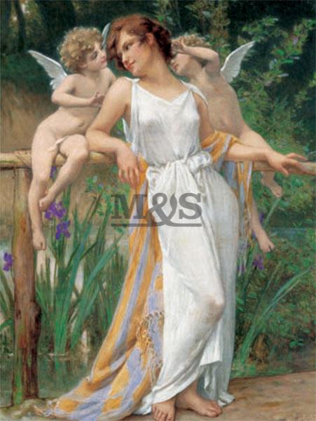 Lamina - A nymph with cherubs