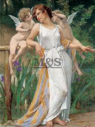 Lamina - A nymph with cherubs Marcos y Cuadros