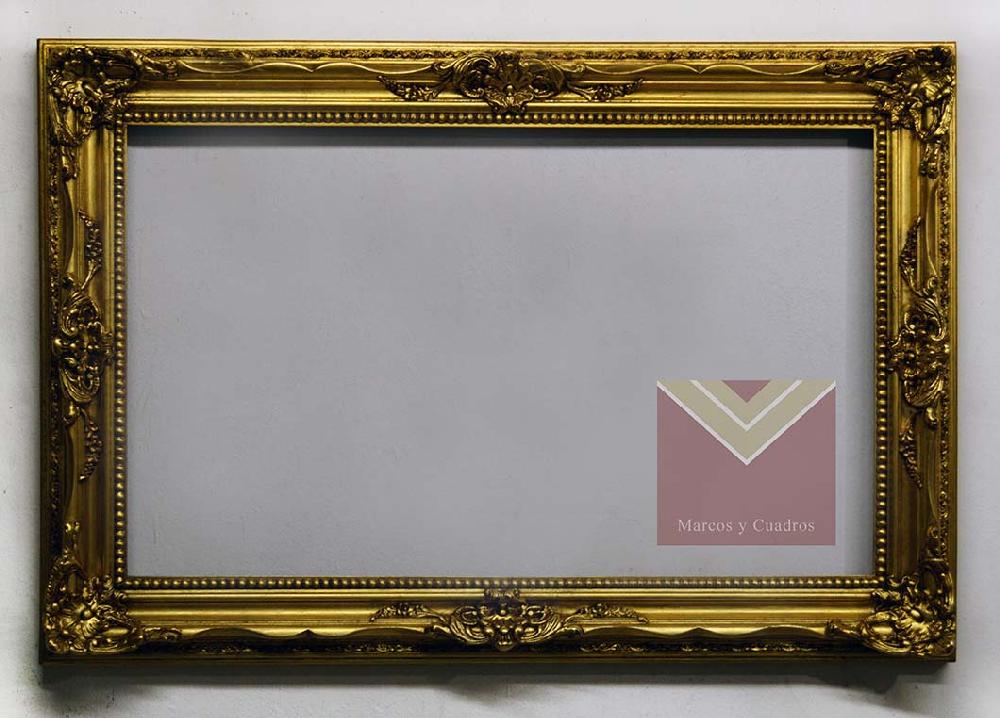 Marco LUIS XV dorado a la hoja