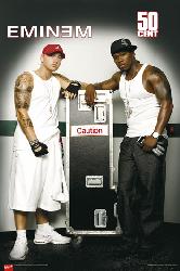 Poster - Eminem y 50 Cent - Caution  Enmarcado de laminas