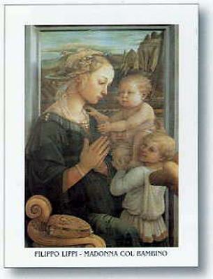Lamina - Madonna col bambino e due angeli