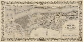 City and Country of New York, 1836 Enmarcado de laminas