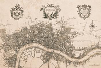 Plan of the city of London, 1720 Enmarcado de cuadros