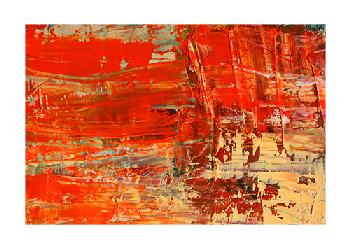 Almost Red Abstract (0505) Enmarcado de laminas