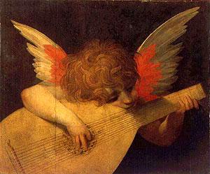 Lamina - Angel musicante Enmarcado de laminas