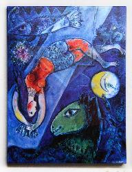 Canvas en bastidor El circo Azul Chagall Enmarcado de cuadros