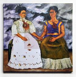 Canvas en bastidor Las dos Fridas Frifa Kahlo Enmarcado de cuadros
