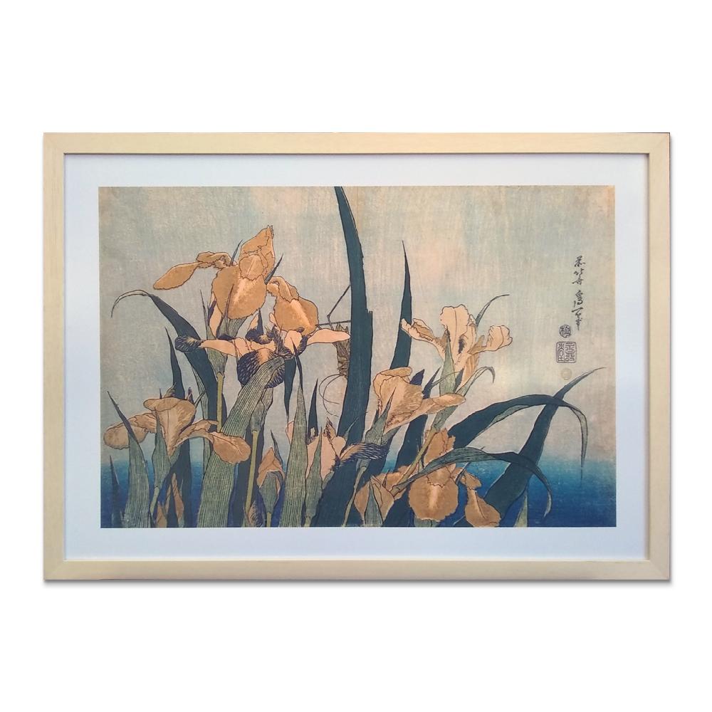 cuadro Saltamonte e iris, Hokusai